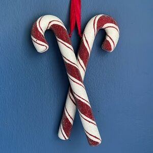 2 | Large Beaded Candy Cane Ornaments